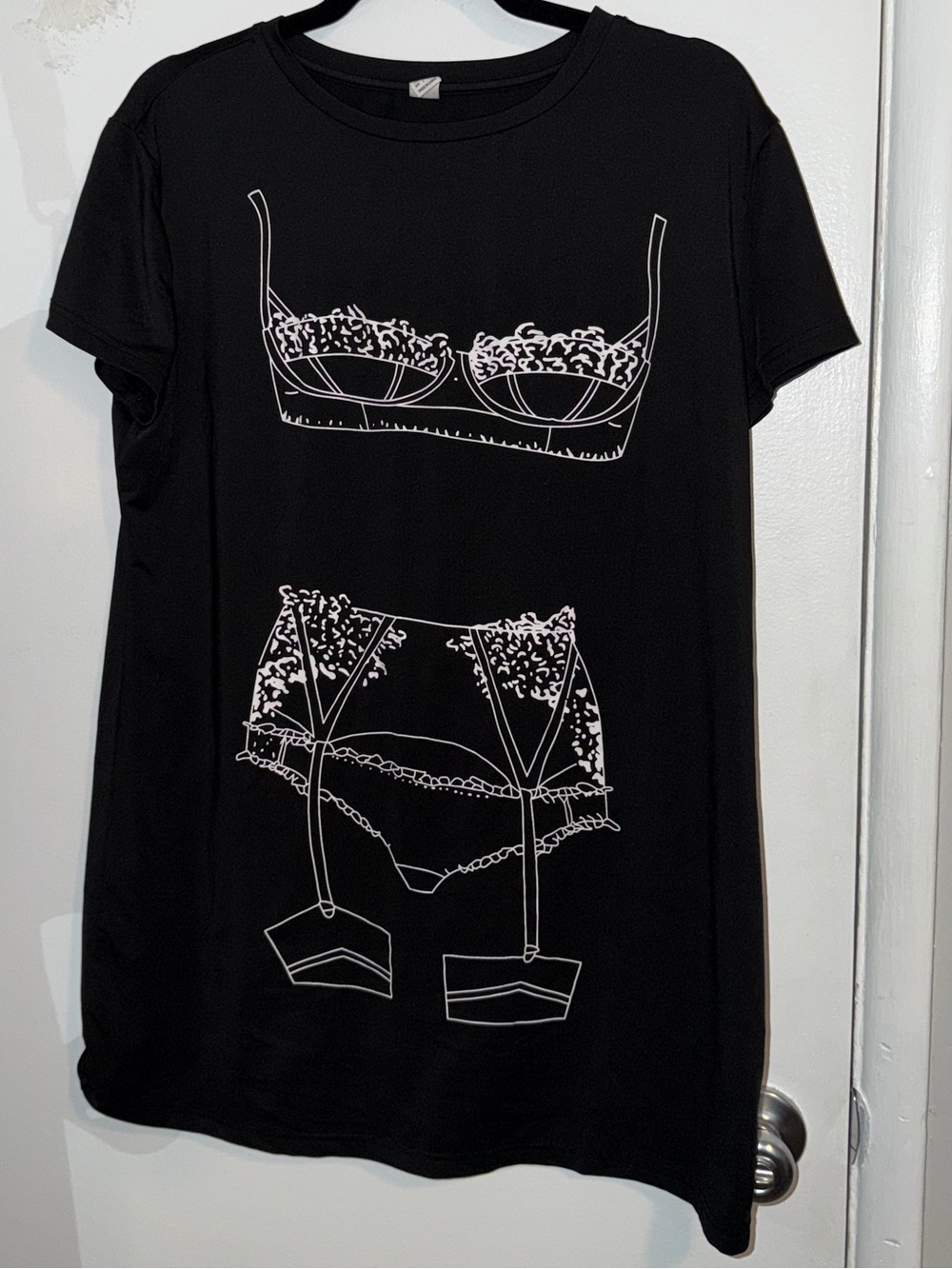 Black Graphic Sleep Tee - Women Intimates & Sleepwear